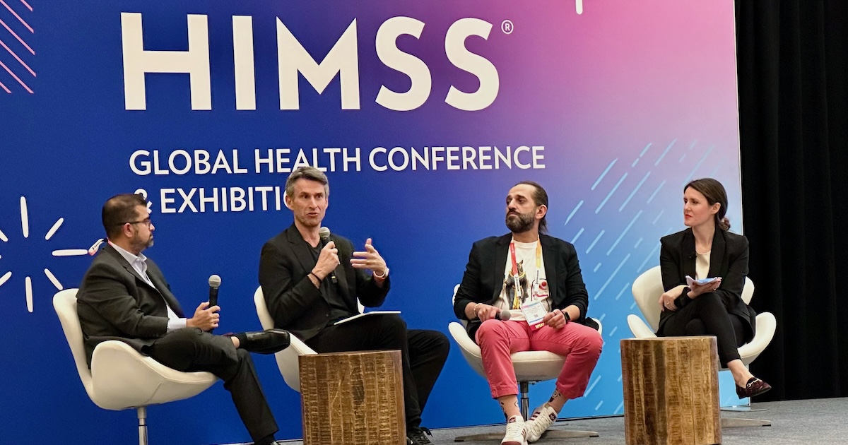 From left: Vikram Mohan, global head of digital health solutions at Roche; Dr. Rowland Illing, global chief medical officer and director of healthcare at Amazon Web Services; Dr. Hosam Mattar, co-founder and chief health officer at Kera Health Platform; and Juli Hysenbelli, global lead of connected care at AWS Healthcare and Lifesciences From left: Vikram Mohan, global head of digital health solutions at Roche; Dr. Rowland Illing, global chief medical officer and director of healthcare at Amazon Web Services; Dr. Hosam Mattar, co-founder and chief health officer at Kera Health Platform; and Juli Hysenbelli, global lead of connected care at AWS Healthcare and Lifesciences