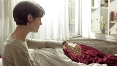 Person looking at their smart watch