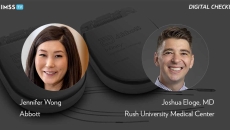 Dr. Joshua Eloge, Rush University Medical Center, and Jennifer Wong, Abbott_TRANSCEND Research footage and image courtesy of Abbott