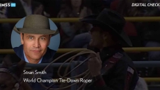 Stran Smith, Pro Rodeo Hall of Fame roping champion_2008 National Finals footage and image courtesy of PRCA_PFO patient animation courtesy of Abbott