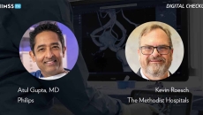 Dr. Atul Gupta, Philips, and Kevin Roesch, Methodist Hospitals_Footage and image-guided therapy Photo courtesy of Philips