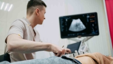 Technician performing an ultrasound