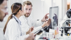 Technicians working in a lab