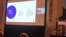 Kevin Ross, PhD, during his presentation on ethical machine learning