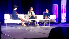 Moderator Sari Kaganoff of Rock Health with Dana Le and Elizabeth Carr