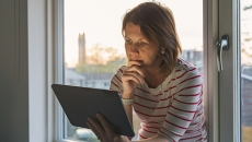 Person on digital tool