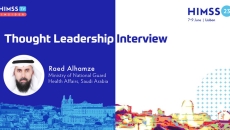 Raed Alhamze, IT executive director of Saudi Arabia's Ministry of National Guard Health Affairs, relays how the hospital system achieved HIMSS digital maturity in four categories: EMRAM, EHR, analytics, infrastructure and outpatient EMRs.
