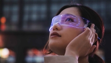 Person wearing smart glasses
