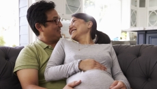 A pregnant woman and her partner