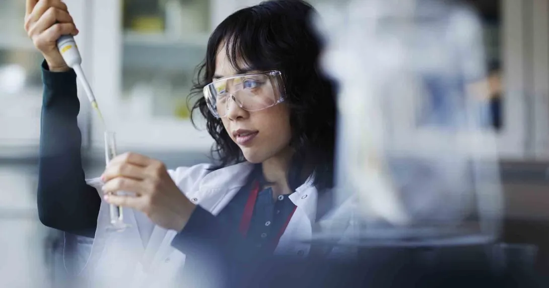 Scientist working in a lab