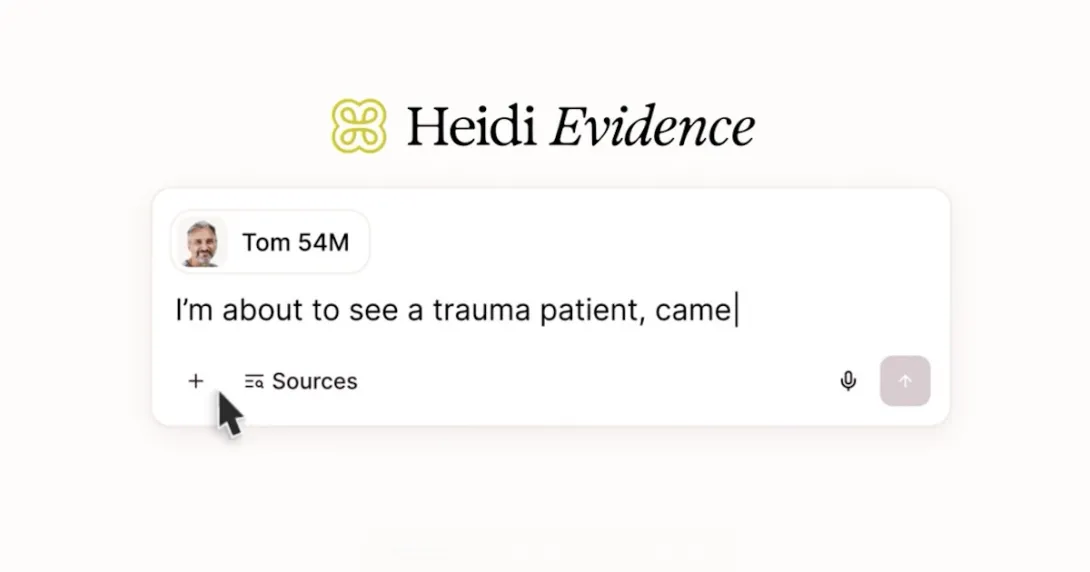 Interface of newly launched ChatGPT for doctors, Heidi Evidence