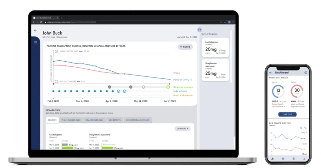 Holmusk's mConnect platform integrates patient-reported outcomes and EHR clinical data.