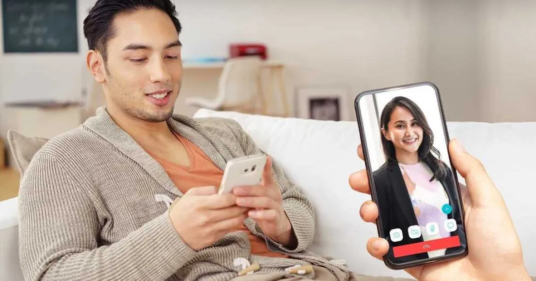 A Doctor Anywhere mobile app user in a virtual consultation with a doctor