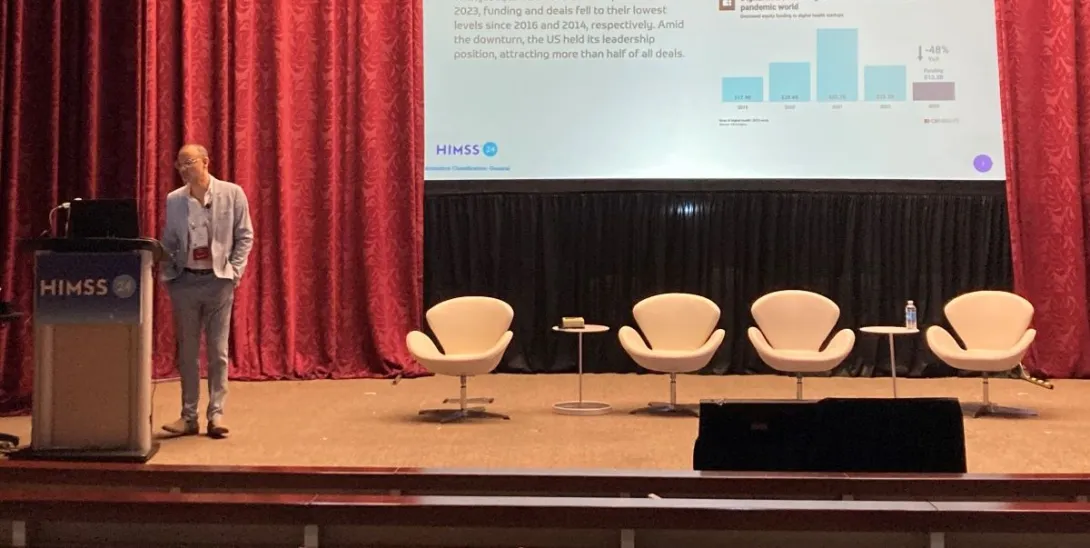 person presenting on stage