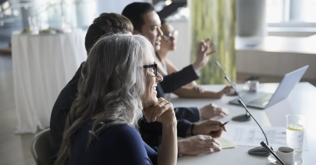 Executives gathered in a meeting