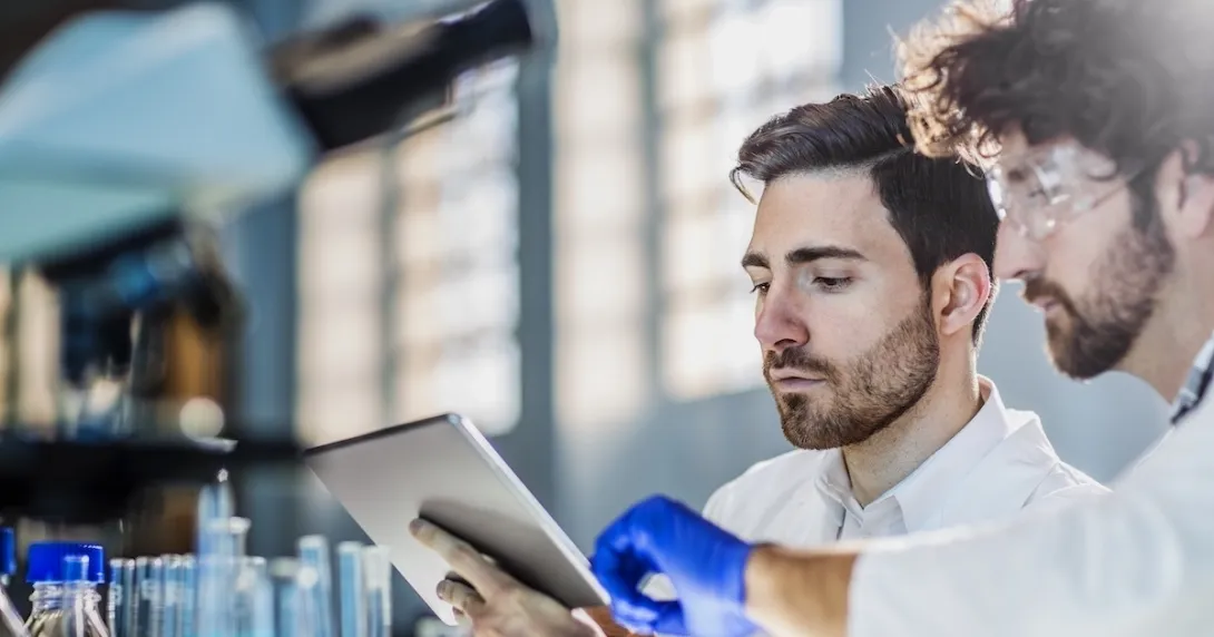 Researchers in a lab