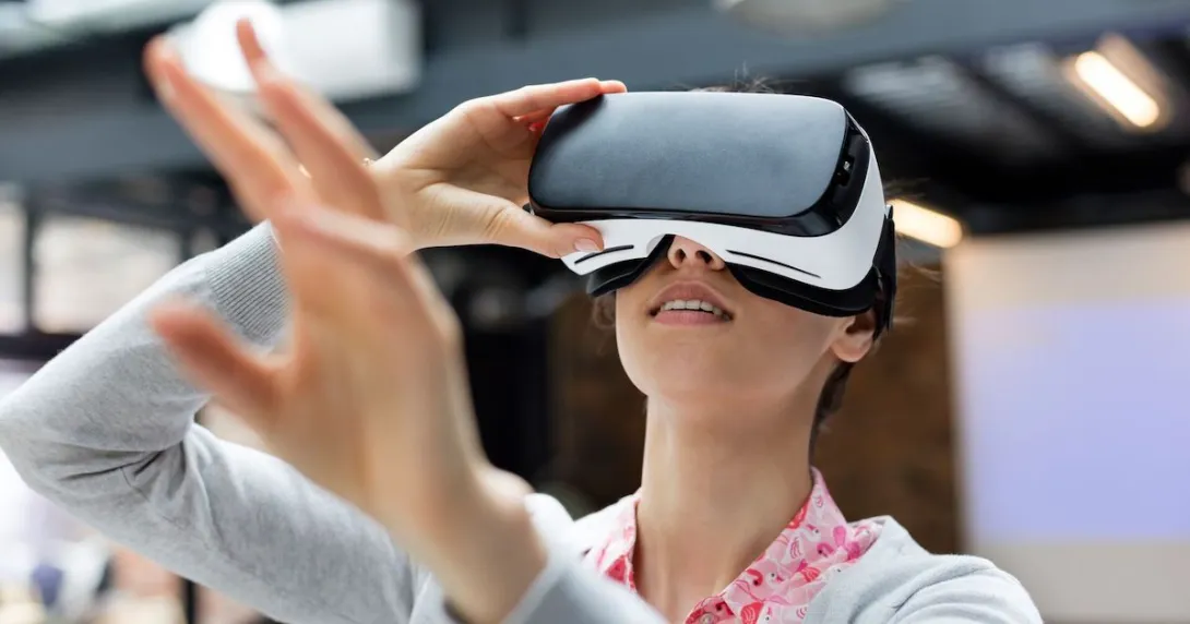 Person using virtual reality